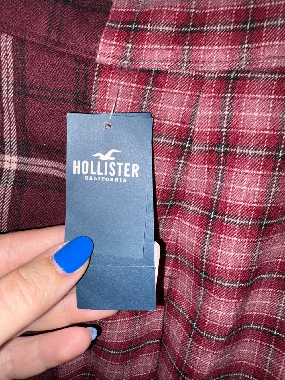 Hollister Red Plaid Pleated Skirt - Picture 3 of 4